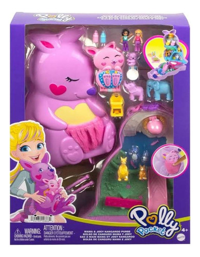 Polly Pocket Canguro Mamá Y Joey Muñeca Mattel