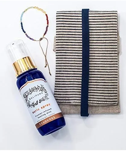 Balipura - Set De Viaje De 7 Chakras - Aura Spray Y Pulsera