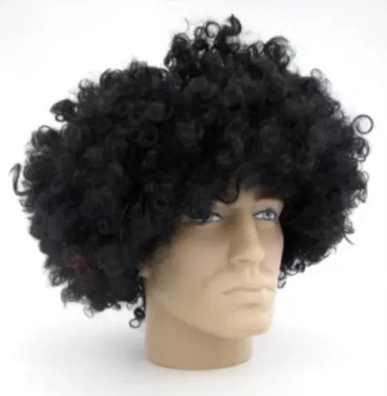 Peruca Black Power Preta Festa Fantasia Cosplay Carnaval Cor Preto