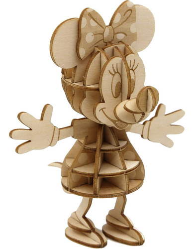 Rompecabezas 4d Minnie Mouse | Modelo De Madera | Incredibuilds | Libro En Inglés De Regalo | Figura Coleccionable | Ideal Regalo De Minnie Mouse | Rompecabezas 3d | 36 Piezas