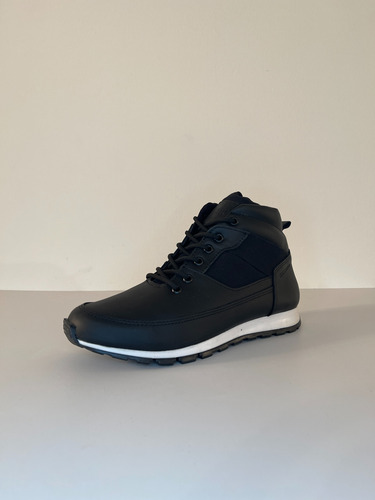 Botita Julian Narrow Cuero Vacuno Hombre Combinado Con Tela