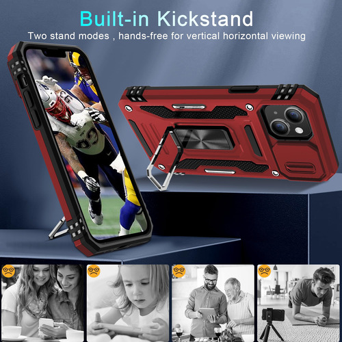 Funda De Teléfono Deerlamn Para iPhone 13/14 De 6.1 Pulgadas Con Funda De Cámara R