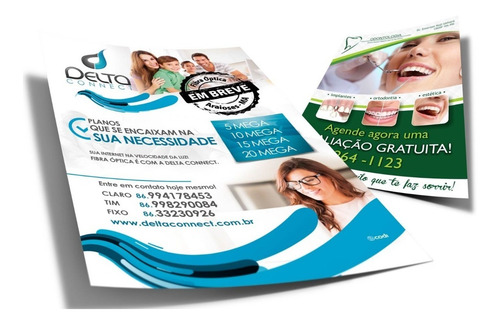 Imagem 1 de 6 de 5000 Panfletos 10x14 Papel Couchê 90g Frente Frete Grátis