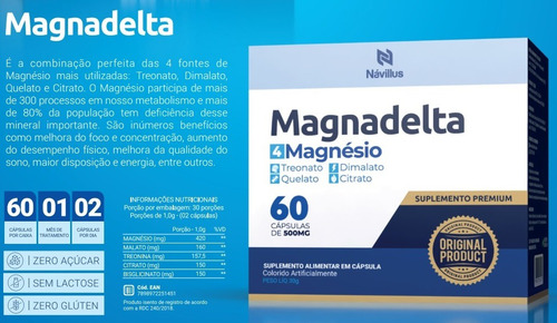 Magnésio Para Combater Cansaço - Compre 2 Leve 3 Sem Sabor
