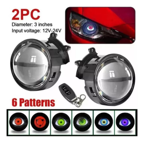 Lentes Led Devil Eye Evil Eye De 2 X 12 V En Modo Automático