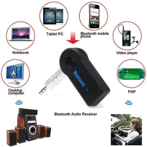 Imagen 1 de 2 de Receptor Recargable Bluetooth Audio Auto Hogar Auxiliar 3.5