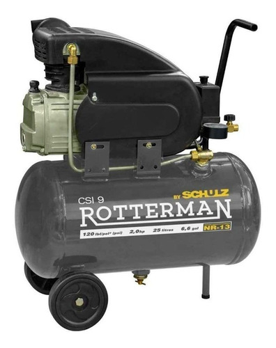 Compressor de ar elétrico Schulz Rotterman CSI 9/25 monofásica 25L 2hp 110V cinza-escuro