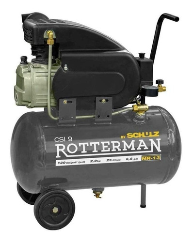 Compressor de ar elétrico Schulz Rotterman CSI 9/25 monofásica 25L 2hp 220V cinza-escuro