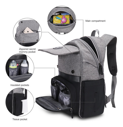 Mochila Maternidade Impermeável Mamãe Bebê Do Viajar