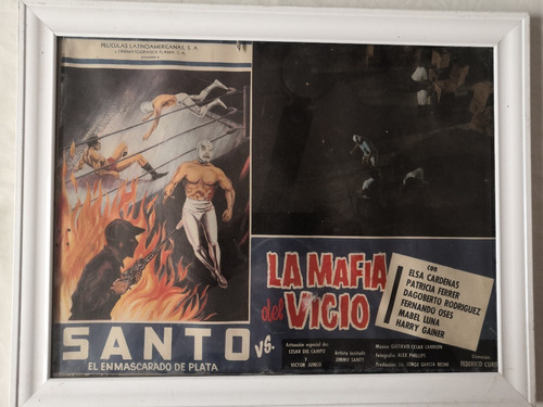 Poster Vintage De Pelicula - Santo Vs La Mafia Del Vicio