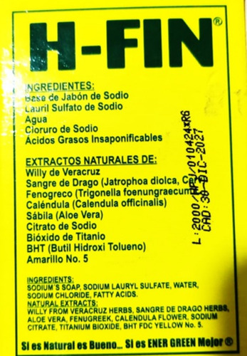 Jabón H-fin 100gr Elimina Definitivamente Los Hongos