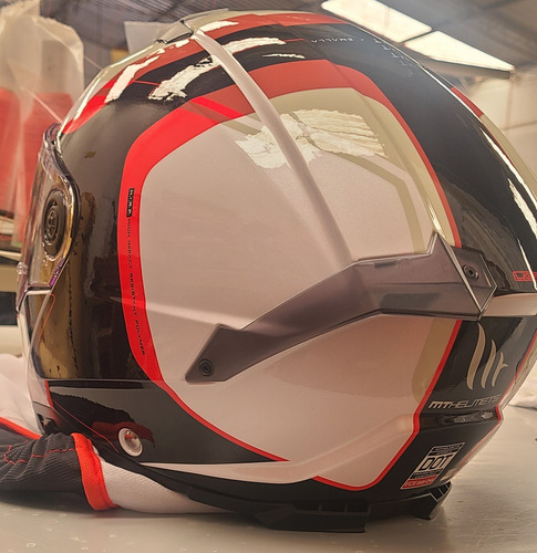 Casco Para Motocicleta Atom 2 Mt Helmet Rojo Emalla B0 Gloss Xxl (Usado)