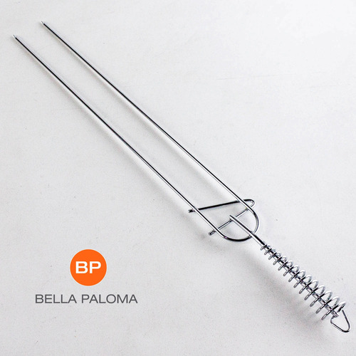 Pinche Achura Doble Cromado Asado 55 Cm