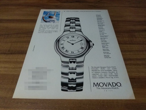 (pg585) Pete Sampras * Publicidad Movado (Usado)