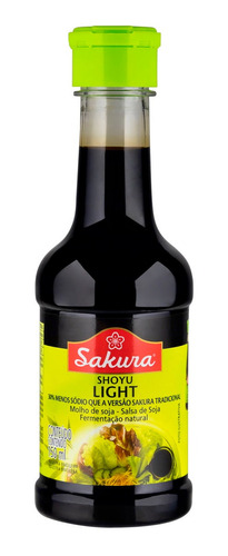 Molho De Soja Shoyu Sakura Light 150ml Entrega Rápida