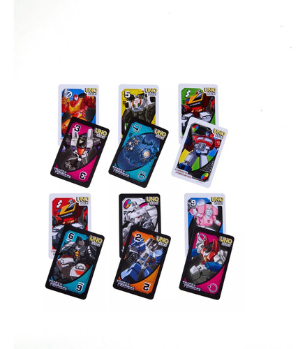 Juego De Mesa Uno Flip Transformers Mattel Games Optimus