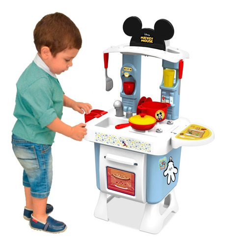 Imagem 6 de 8 de Cozinha Fantástica Mickey Completa Com Forno Panelas Xalingo