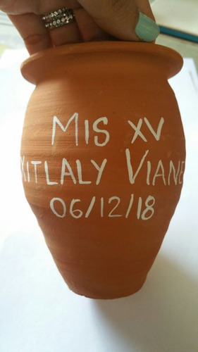 Imagen 3 de 4 de Tazas Personalizadas Cantaritos De Barro Personalizado 52 Pz