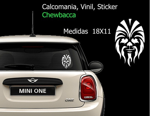 Vinil Sticker Calcomanía Auto Star Wars Chewbacca