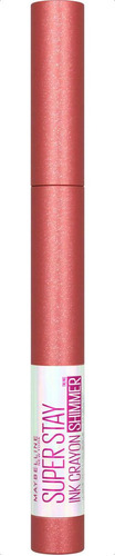 Maybelline Labial Superstay Ink Crayon Shimmer Acabado Satinado Color Blow the Candle 190