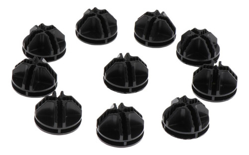 10 Conectores De Malla De Plástico Negro Para
