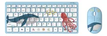 Comprar Kit Teclado Mouse Inalambrico Netmak Ultra Slim Kids Mouse Celeste Teclado Celeste