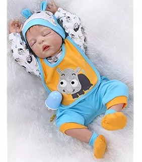 Reborn Baby Boy Dolls Full Body Silicone Baby 22 Pulgadas Re