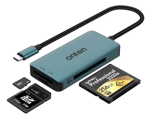 Lector Tarjetas Cfast 2.0 Dual - Usb C Otg Android Windows