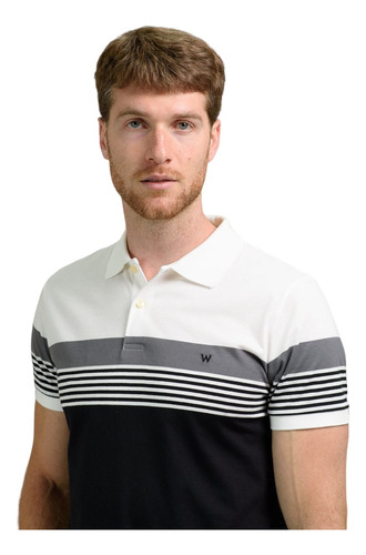 Chomba Polo Algodon Hombre Wrangler Stripes Rayada Premium