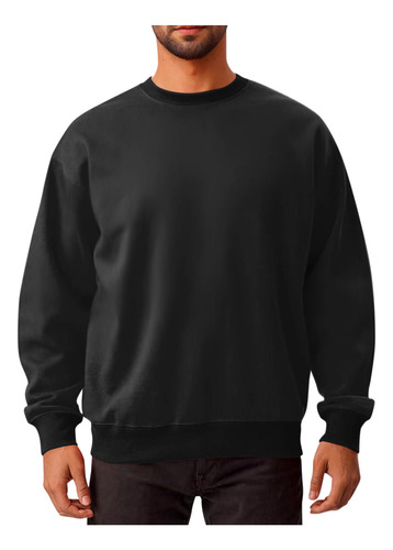 Sudadera Deportiva De Manga Redonda Con Capucha Lisa Y Cuell