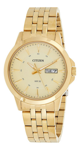 Reloj Hombre Citizen Bf2013-56p Cuarzo Pulso Dorado En Acero