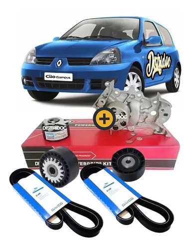 Kit Distribucion +bomba+ Kit Polyv Renault Clio 1.2 16v D4f