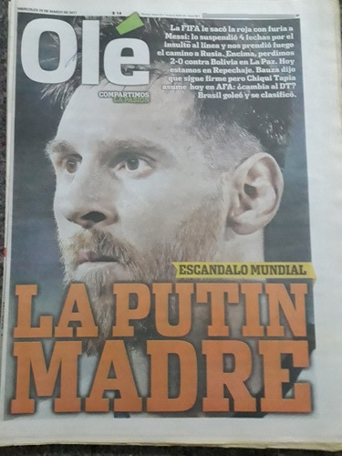 Diario Ole 29 Marzo 2017 Lionel Messi