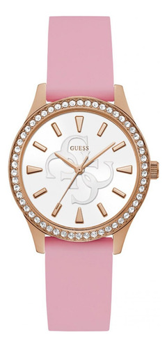 Reloj Guess Gw0359l3 Anna Quartz Mujer Correa Dorado Bisel Rosa