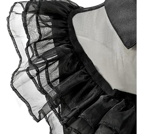 Vestido De Miércoles Addams Para Mujer, Disfraz Para Niñas,