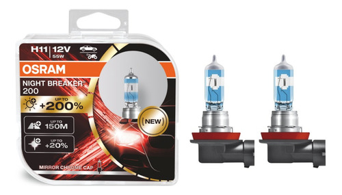  Bombillos Osram H11 Night Breaker+ % 200