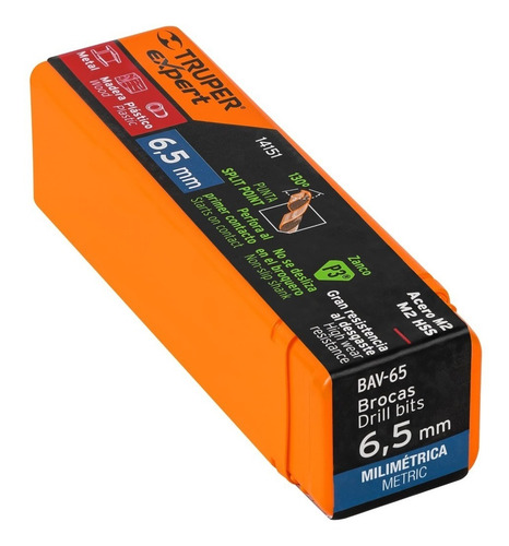 Imagen 2 de 10 de Mecha Broca Alta Velocidad 6,5mm Gran Resistencia Desgaste