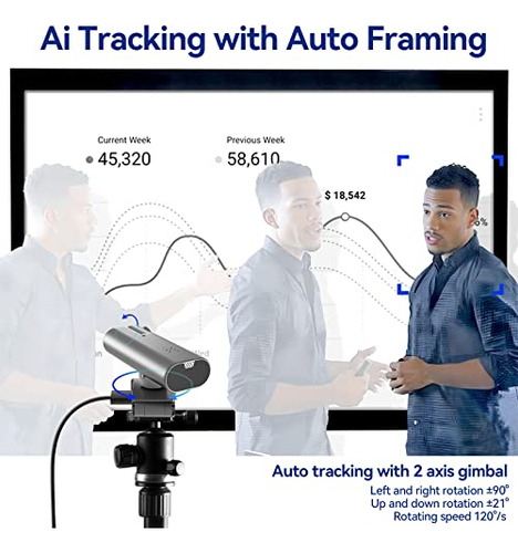 Cámara Web Aicoco, Cámara Web De 2k Con Sensor Inteligente,