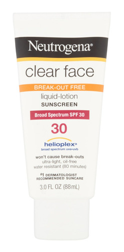 Loción Líquida Protector Solar Neutrogena Clear Face Spf