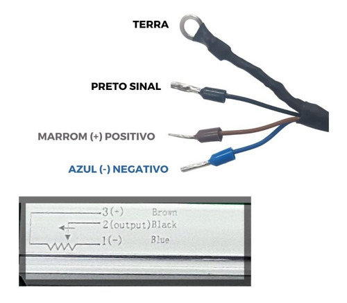 Régua Potenciométrica Corpo Cilindrico 360mm Pc-67 Lwg