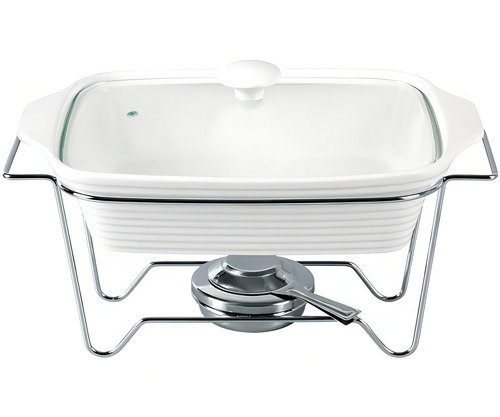Rechaud Retangular Em Porcelana Com Queimador 2,2l Dynasty