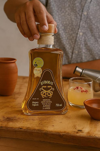 Mezcal Añejo 8 Víboras 100% Agave Artesanal Envejecido 3 Año