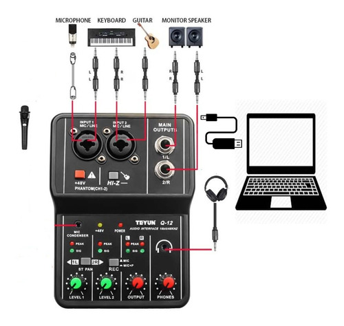 Consola Interfaz 2 Canales Phantom 48v Pc Usb  Envio Gratis