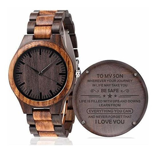 Reloj De Madera Grabado Personalizado Regalos Para El Hijo D