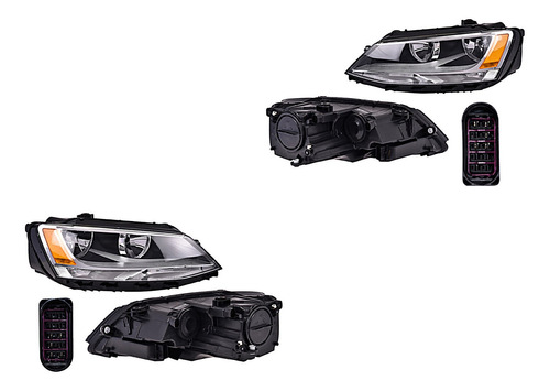 Set Faros Delanteros Depo Jetta 2011 - 2018