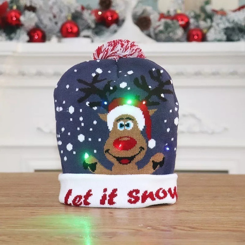 10 Gorros De Papá Noel Con Luces Led, Regalos De Navidad