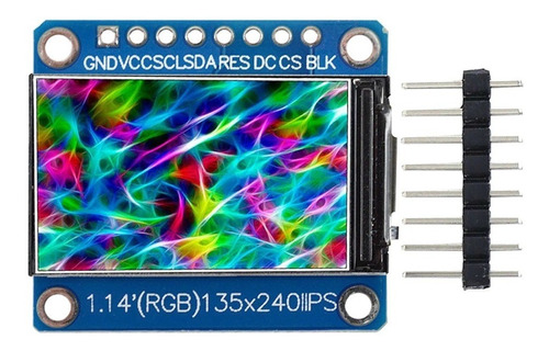 Display Ips 1.14 Color 135x240 Spi Serial St7789 Arduino Hob