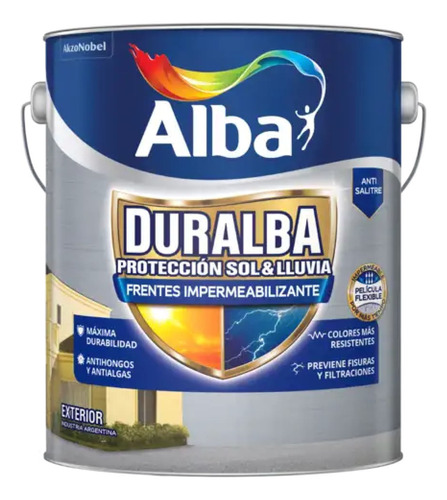 Duralba Frentes Impermeabilizante Gris Cemento 20 L