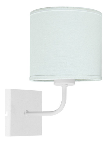 Lampara Aplique Velador Curvo Led Pared Dormitorio Pantalla Estructura Blanco/Blanca