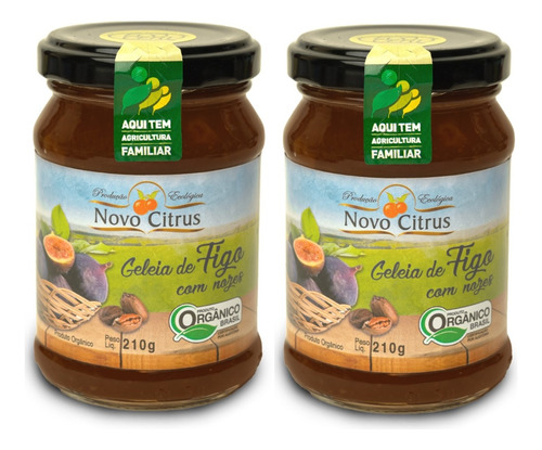 2 Geléia De Figo Com Nozes Orgânica Novo Citrus